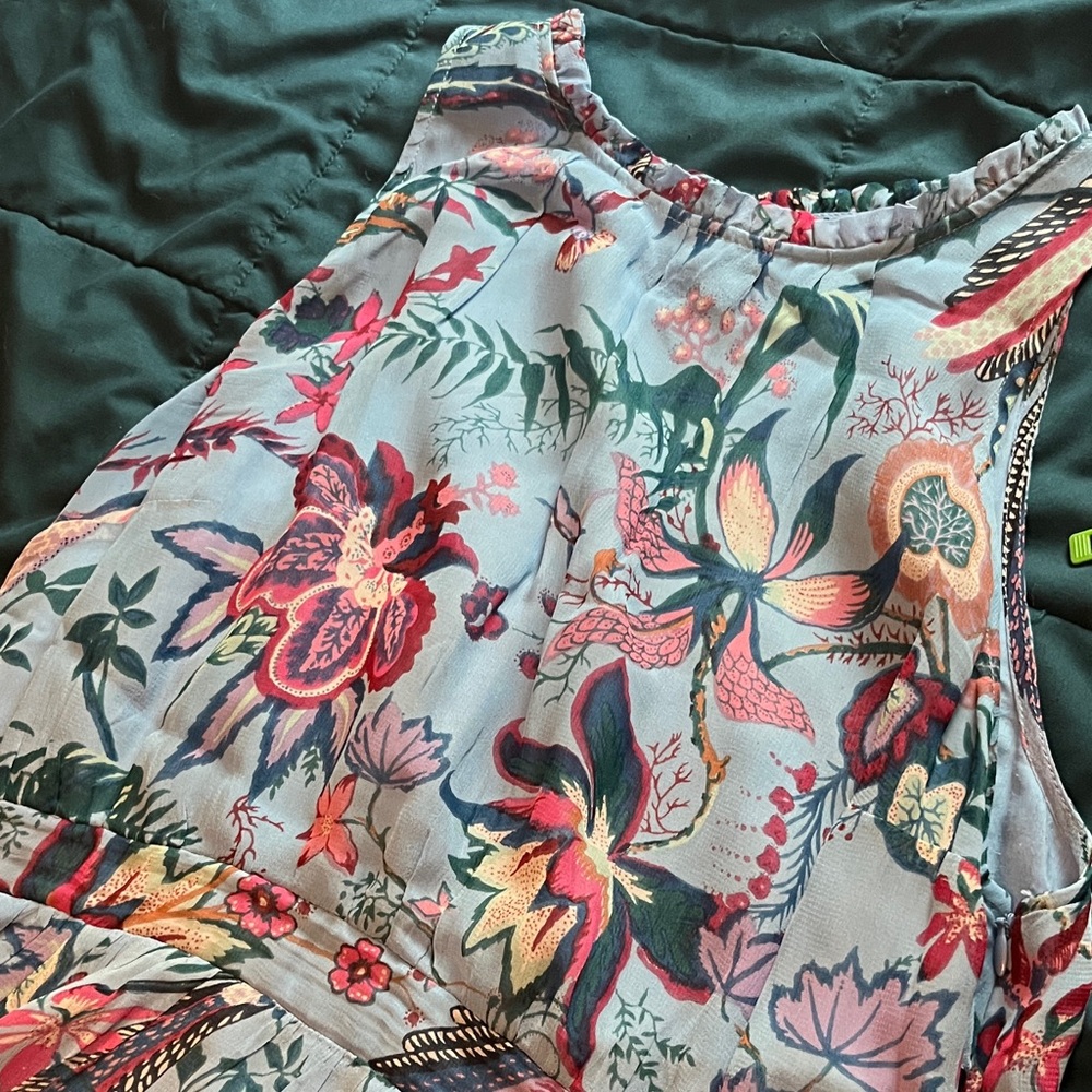 Anthropologie floral midi dress